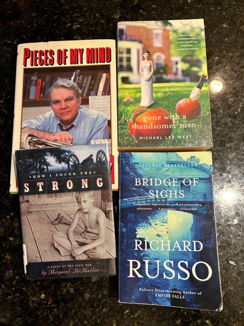 Lot of 4 adult novels, West, Russo, Rooney, McMullan